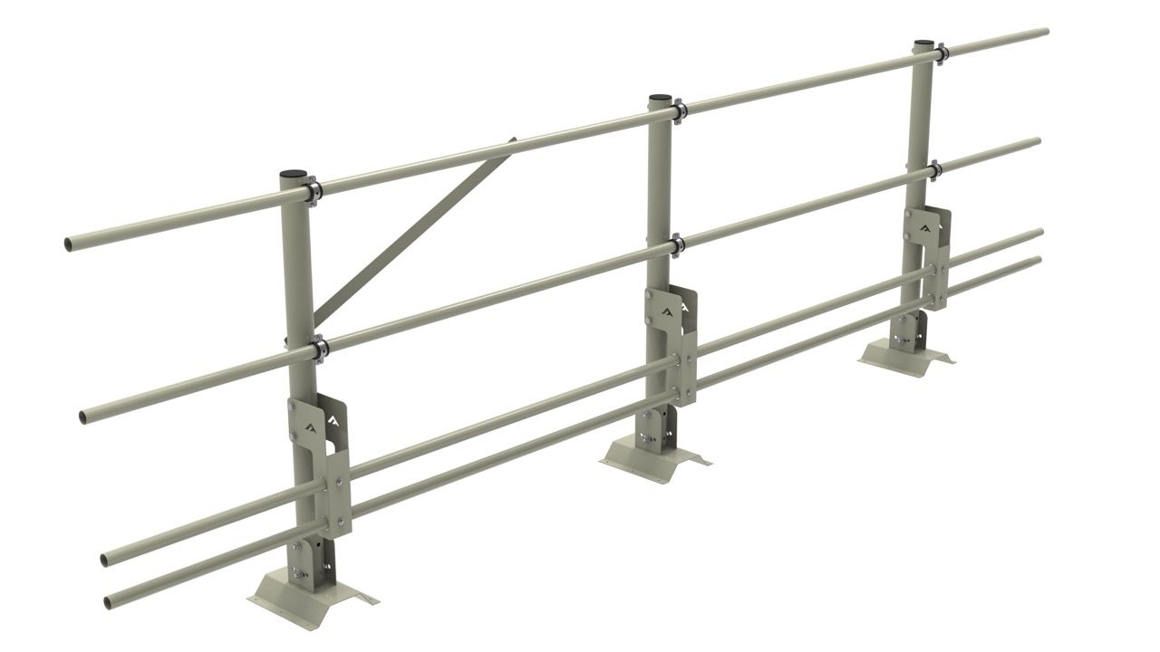 Ограждение кровельное Fachmann KO/PL/PVC/SN2 800-2-3000 RAL 60700013116 - Fachmann