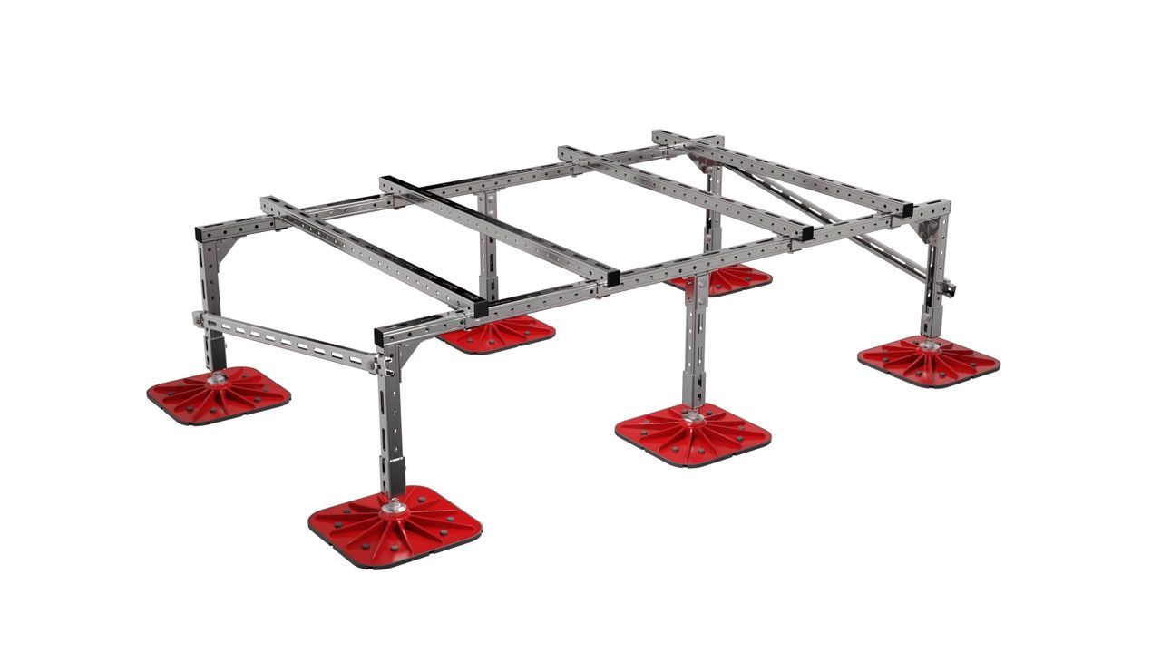 Кровельная опора SOLID FOOT 350х350 с вертикальным кронштейном 04.030 - Fachmann